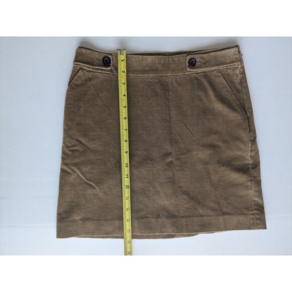 Banana Republic Mini Skirt Women's Size 4 Brown Corduroy - Picture 6 of 11